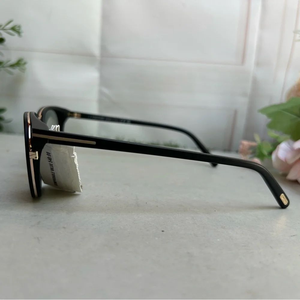 TOM FORD Tf 963-d O1b Shiny Black/Smoke gold Uv Protection 52-20-140 New unisex